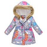 MRULIC Kinder Kapuzenpullover Kapuzenmantel Sweatshirt Warme Parkas Mit Kapuze Winddichter Mantel Outwear Jacke Jungen MäDchen Geburtstag Geschenk(A4 Silber,130)