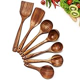 Cosyres Küchenhelfer Set Aus Holz 7 Teilig Küchenutensilien Hitzebeständig Jap