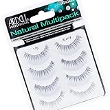 ARDELL Natural Multipack (1 x 4 Paar) | 110 black | ohne Wimpernkleber | falsche Wimpern aus Echthaar zum kleben | schwarze Echthaarwimpern | wiederverwendbar | fake lashes |cat eye | natürlicher Look
