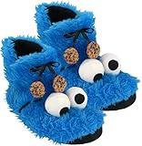 Sesamstraße Krümelmonster 3D Plüsch Booties Stiefel Hausschuhe Blau (37/38)