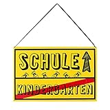 BETESSIN Einschulung Deko Schule Schild Filz Ortsschild Schulanfang Schuleinführung Schulstart Deko für Jungen und M