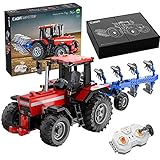 LOTSOFUN CADA Technik C61052W RC Traktor für Case IH mit Motoren, Forsttraktor Tractor Bausatz Kompatibel mit Lego Technic Auto & MOC 54812-1675 T