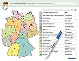 Ich kenne Deutschland - Bundesländer und Landeshauptstädte: Für die 3. bis 5. Klasse - Stabile wiederbeschreibbare Lernvorlage im großen Format, 32,5 ... 32,5 x 25 cm (Vorder- und Rückseite)