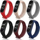 Yisica 6 Pack Kompatibel mit Xiaomi Mi Band 4 Xiaomi Mi Band 3 Armband, Armbanduhr Silikon Original Band für Xiaomi Mi Smart Band 4 Ersatzb
