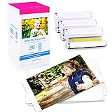 Ersatz Canon Selphy CP1300 CP1200 CP1000 CP910 CP740 Fotopapier und Kartusche KP-108IN 3115B001 (AA) Kompatibel für Canon Selphy CP Fotodrucker, 108 Blatt Foto papier (100 x 148 mm), 3 Farbk