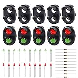 Evemodel 10 STK. Signale LED rot/grün DIY Ampeln Spur N / Z Modell Eisenbahn Mini Garten Dek