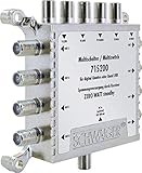 SCHWAIGER -5200- Multischalter 5 - 8 / Verteilt 1 SAT-Signal auf 8 Teilnehmer/SAT-Verteiler/SAT-Splitter mit externem Netzteil/digital Multiswitch/in Kombination mit einem Quad oder Quattro LNB