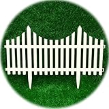 YYFANG Gartenzaun Holz, Kunststoffzaun, Gartenzaun Randdekoration Barrierezaun Design Mit Spitzen Füßen Innenhof Gras Weiß 4 Größen (Farbe : Weiß, Größe : 70cmx42cm)