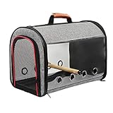 Leichte Vogeltrage, Transparente Atmungsaktive Papageienhandtasche Papagei Rucksack, Vogel Transporttasche Transportbox Facy