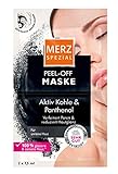 Merz Spezial Peel-off Maske – Gesichtsmaske mit Aktivkohle & Panthenol – Pflegende Gesichtsreinigung bei Haut Unreinheiten im Gesicht – 2 x 7,5