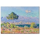 Claude Monet ANTIBES VUE DU PLATEAU NOTRE-DAME Berühmte Kunstgemälde Impressionistische Landschaft Wandkunst Leinwanddrucke Dekor 50x75cm I