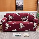 DGSGBAS Couch Überzug Sofabezug 3/2 /4 Sitzer U Form Bunt Sofahusse Grau Blau Stretch Sofaüberwurf Elasthan Universal Couch Überzug Moderne Anti-Haar Einstellbar Antirutsch S