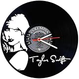 GRAVURZEILE Wanduhr aus Vinyl Schallplattenuhr „Taylor Swift“ Upcycling Design Uhr Wand-Deko Vintage-Uhr Wand-Dekoration Retro-Uhr Made in Germany