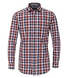 CASAMODA Herren Freizeithemden kariert Comfort Fit 450 orange L