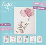 Anchor AK30 Kits and Canvas, 100% Baumwolle, Sweet Balloons Pink, 20 x 16