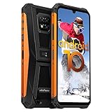 Ulefone Armor 8 Handys Wasserdicht - Staubdicht Fallfester Android 10 AI Qcta-Core Prozessor 4+64GB 6,1-Zoll-Bildschirm 16+8MP Kameras(Marco Objektiv) Outdoor Smartphone ohne Vertrag (Orange)