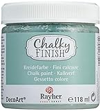 Rayher 38867408 Chalky Finish auf Wasser-Basis, Kreide-Farbe für Shabby-Chic-, Vintage- und Landhaus-Stil-Looks, 118 ml, mintgrü