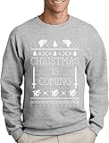 Green Turtle T-Shirts Christmas is Coming - Weihnachtspullover Männer für GOT Fans Sweatshirt Large G