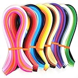 Quilling papierstreifen set Quilling Papier Zeichenmaterialpaket Art Strips Basteln Quilling Farbverlauf Papierstreifen Art Streifen Farben Papier 1000 Stück Gradient 5 mm Breite und 39 cm Läng