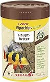 sera Vipachips Nature 100 ml (37 g) - Hauptfutter aus Chips mit 4 % Insektenmehl, Fischfutter fürs Aquarium für alle Bodenfische & G