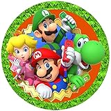 Mario Bros Tortenaufleger Tortenbild Geburtstag Fondant Zuckerpapier 4012