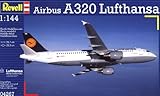 Revell Modellbausatz Flugzeug 1:144 - Airbus A320 Lufthansa im Maßstab 1:144, Level 3, originalgetreue Nachbildung mit vielen Details, Zivilflugzeug, Passagierflugzeug, 04267