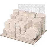 Filzgleiter Selbstklebend - Möbelgleiter 300 Stück - Beige - Stuhl Filzgleiter Filz Dicke - 5mm Mit Idealer Klebkraft, Geeignet für Stühle und Schränke, um Kratzer auf Dem Boden zu V