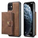 Abnehmbare, schlanke Schutzhülle für iPhone 11 2021, mit 4 Kartenfächern, 2 Geldfächern, kabelloses Laden, Fallschutz, Geschenk für Mädchen und Jungen, Unisex