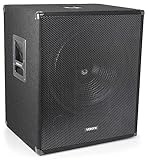 Vonyx aktiver PA-Subwoofer, SMWBA18, 46 cm (18') Tieftöner mit 1000 Watt max., schw