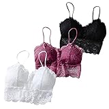Sport BH Damen Bustier Gepolstert - BH DüNnfront Closure Push Up WohlfüHl Bustiers Tops Soft BH Lace Bra Skiny BH Klassische BHS FüR D