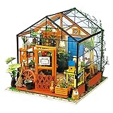 Robotime Puppenhaus DIY Gewächshaus Holz Zubehör - Miniatur Möbel Bausatz- Mini-Raum für Erwachsene und Kinder - Geburtstags Mädchen und Jungen…