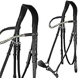 Heinick-Reitsport Trense Soft Hannoveranisch verstellbar Stride Schwarz ~ Glow-Prisma ~ Warmb