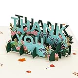 Bajayvovo Pop-Up-Dankeskarte, Lehrertagskarte, Dankeskarten mit Umschlägen, 3D-Dankeskarten, Dankeskarten für Lehrer, Grußkarten für Muttertag, Vatertag, Erntedankfest, Freundschaft,