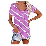 Sommer Oberteile Tshirt Damen Kurzarm Lässige Druck Sommerbluse Shirt Casual V Ausschnitt Basic Shirt Damen Tunika ärmellose T Shirt Tunika Vest Sexy Tank Top Crop Tops Blusentop Strick Weste Top