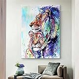 Kingkoil Neue 5d Diamant Malerei Lion Paar Diy Diamant Stickerei Tier Platz 3d Kreuzstich Mosaik Kristall Home Decor Geschenk 50x75cm NoF