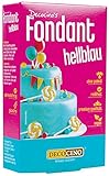 DECOCINO Fondant Hellblau – 250 g – ideal zum Verzieren von Kuchen, Torten, Cupcakes – Palmölfrei & veg