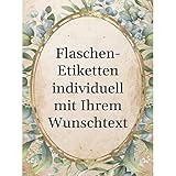 8 Flaschenetiketten selbstklebend mit Text personalisiert - Etikett Ovaler Rahmen 2 - Flaschen Aufkleber für Wein oder Sek