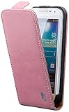 iCues Samsung Galaxy S4 MINI | Klapp Tasche Rosa | [Display Schutzfolie Inklusive] Leder - Imitat Book Klapphülle Schutz Etui Handytasche zum aufklappen Flip Case Schutzhülle Booklet Hülle W