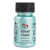 Royal Flash, Acryl-Farbe, metallic, mit feinsten Glitzerpartikeln, 50 ml (pastell-jade)