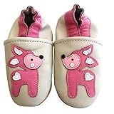 ENGEL + PIRATEN Krabbelschuhe MARKENQUALITÄT AUS Deutschland - VIELE Modelle bis 4 Jahre Babyschuhe Leder Lauflernschuhe Lederpuschen (12-18 Monate(Gr.20/21), REH Pink)