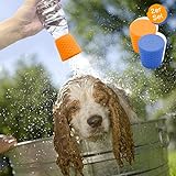 Quincy's Choice Tragbare Hundedusche für Unterwegs | 2er Pack | Duschaufsatz f. alle Wasserflaschen | ideal für Unterwegs, Camping, Reisen, Wandern, UVM. | 100% BPA-frei | einfache Anwendung |