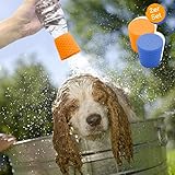 Quincy's Choice Tragbare Hundedusche für Unterwegs | 2er Pack | Duschaufsatz f. alle Wasserflaschen | ideal für Unterwegs, Camping, Reisen, Wandern, UVM. | 100% BPA-frei | einfache Anwendung |
