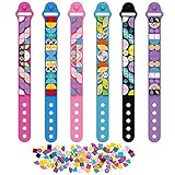 SIENON Punkt-Armbänder, 6 Stück, Baustein-Armbänder, DIY kreatives Bastelset für Kinder, Freundschaftsarmbänder, Punktekonstruktion, Karneval, Geschenk für Mädchen und Jung