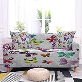 Sofabezug Schmetterlingsmuster Sesselschoner Flexibler Full-Inclusive-Sofabezug Couchbezug A6 4 S
