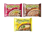 30 x 60g YumYum Instant Nudelsuppen Ente - Rind - Huhn Yum Yum Chicken Beef Duck