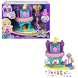 Polly Pocket GYK42 - Regenbogen-Einhornspaß Meerjungfrauen-Bucht, 2 Puppen und 15 Überraschungen, ab 4 J