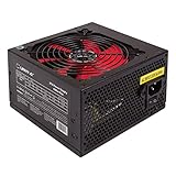 UNYKAch ATX 600W Gaming Netzteil Schwarz, Rot - Netzteile (600 W, 230 V, 50 Hz, Passiv, 28 A, 30 A)