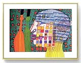 ZYHSB Plakat Und Druck Abstrakte Malerei Friedensreich Hundertwasser Wandkunst Leinwand Bild Schlafzimmer Wohnkultur Jq1195Zw 40X60Cm Ohne R