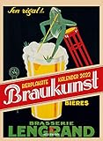 Braukunst Bierplakate Kalender 2022, Wandkalender im Hochformat (33x45 cm) - Geschenk-Kalender für Männer, Plakatkunst, Nostalgische Werbeplakate B