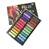 24 Farben Haarkreide Temporäre Regenbogen Farbige Weiche Pastelle Haarfarbstoff Set Mode Werkzeug, C